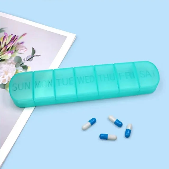 7 Day Weekly Pill Organizer Tablet Medicine Storage Case 2 Pack - 16