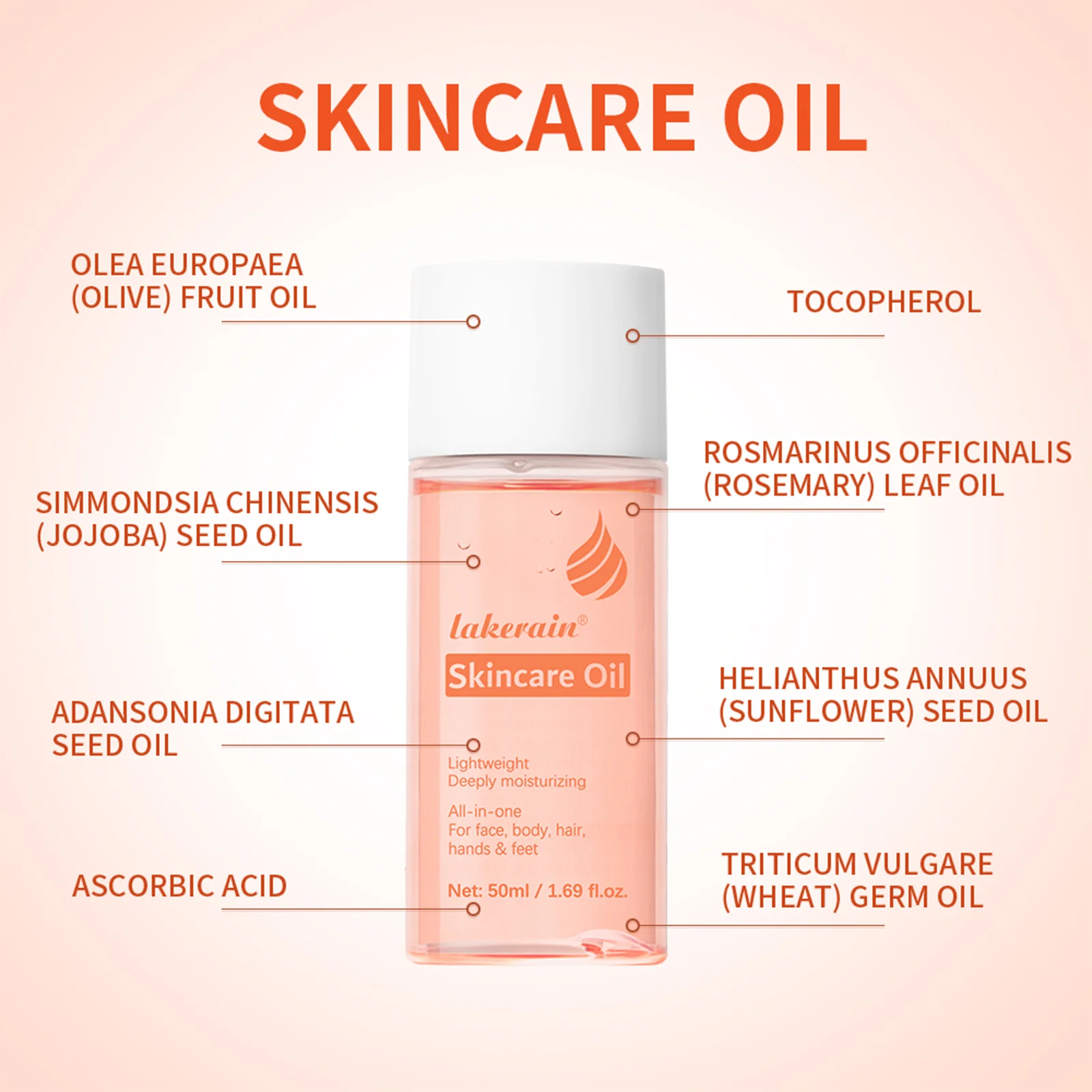 Bio Skincare Body Oil Face Moisturizer & Hair Health Treatment - 3