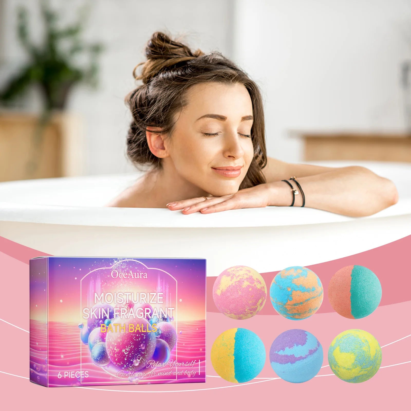 Bubble Bath Bombs Spa Relaxing Body Stress Relief Skin Care - 1