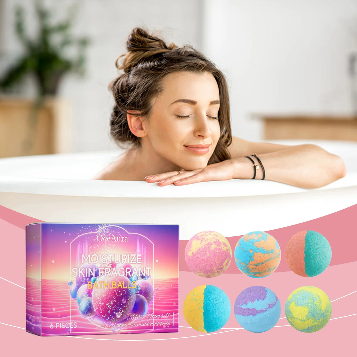 Bubble Bath Bombs Spa Relaxing Body Stress Relief Skin Care