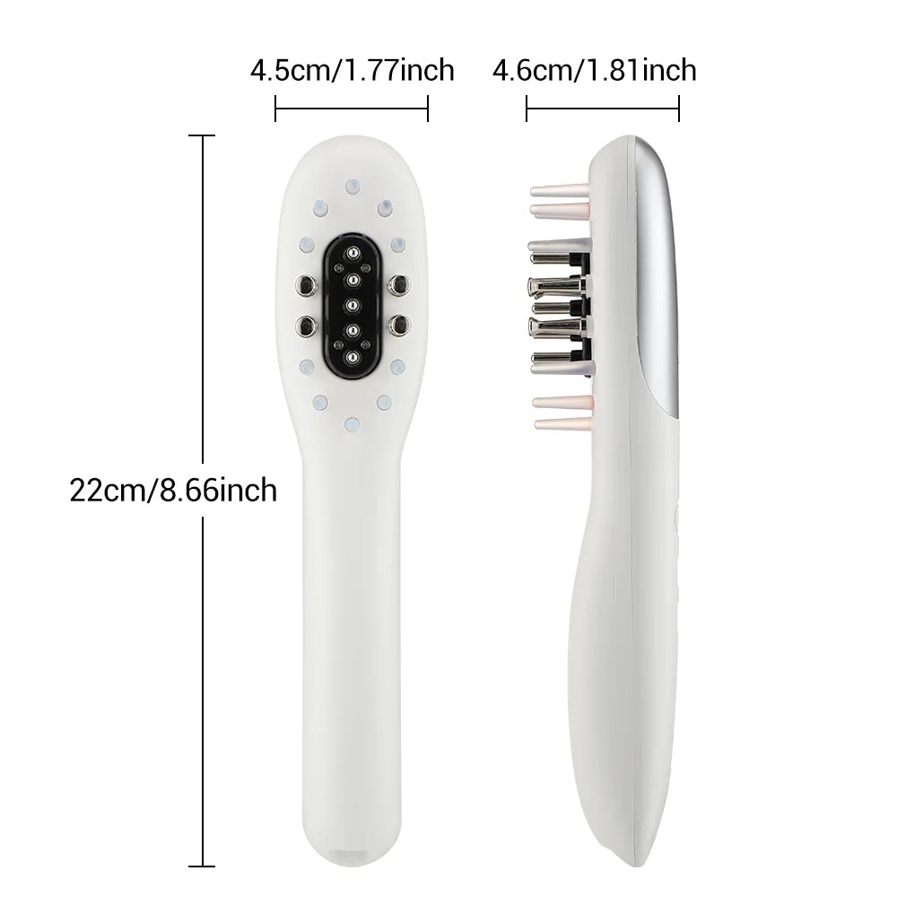 Electric EMS Scalp Massager Comb Hair Growth Oil Applicator
