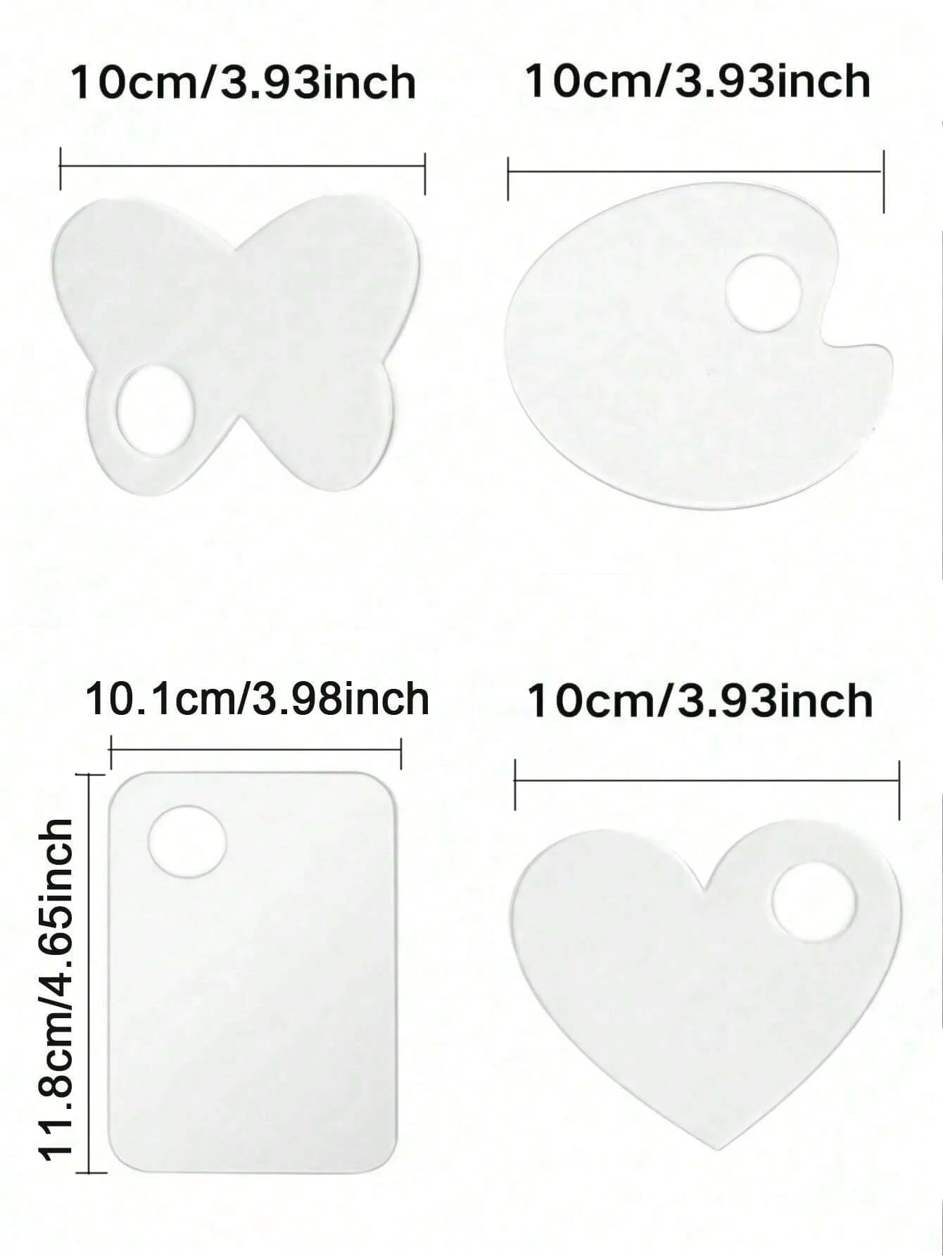 Acrylic Makeup Mixing Palette and Spatula Set for Foundation and Art - 9