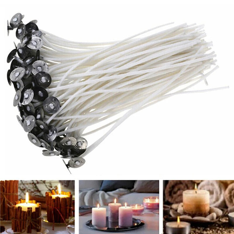 100pcs Cotton Candle Wicks Pre-Waxed DIY Candle Making Supplies - 7