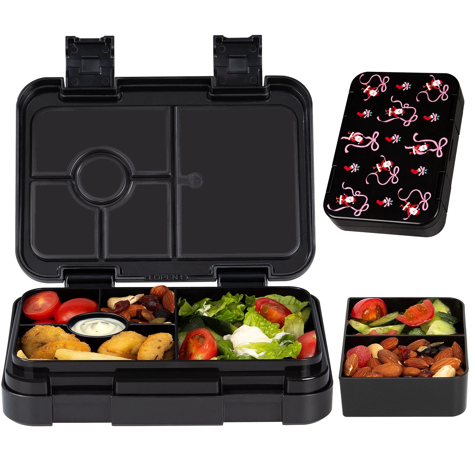 1100ml Christmas Cartoon Bento Box Leakproof Microwavable Lunch Container