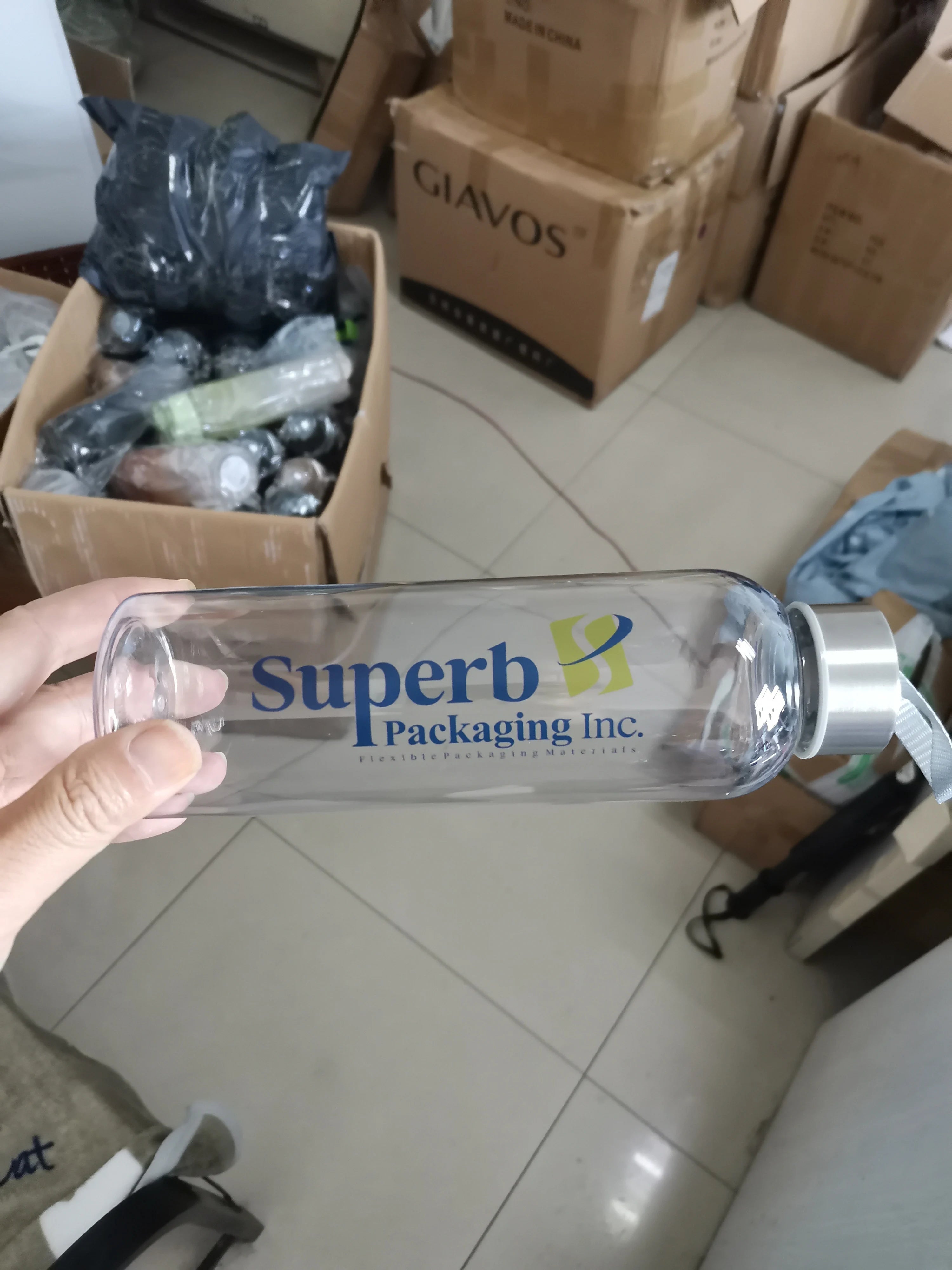 Personalized Sports Water Bottle 550ML Custom Logo Reusable Drink Cup - 11