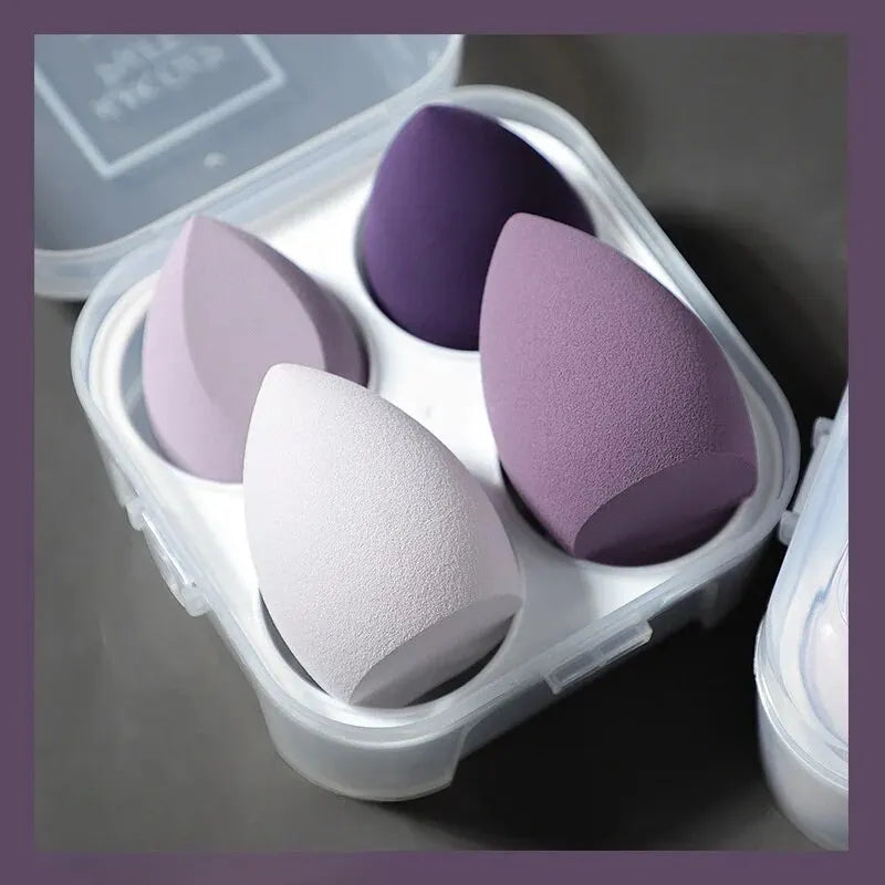 4-Piece Makeup Sponge Set Soft Beauty Blender with Storage Case
