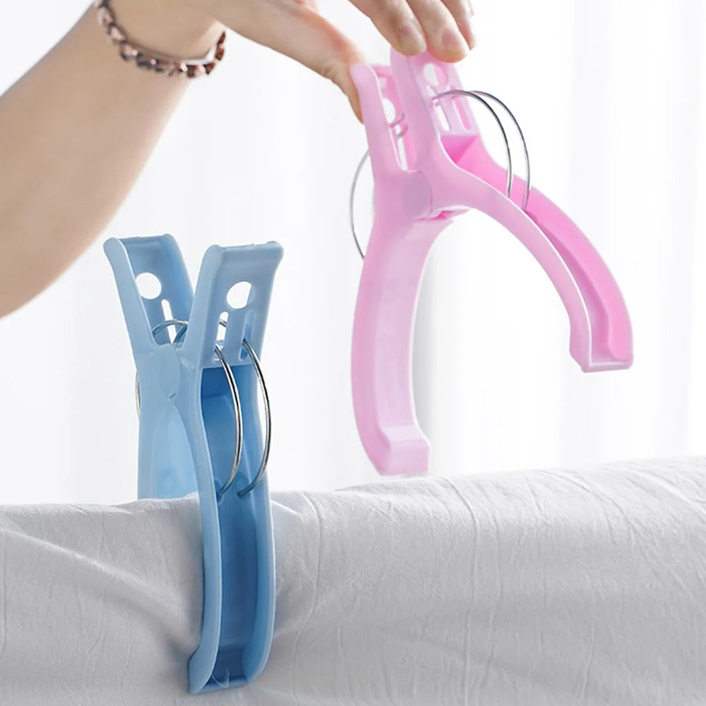 Large Beach Towel Clips Heavy Duty Non Slip Plastic Lounger Pegs - 10