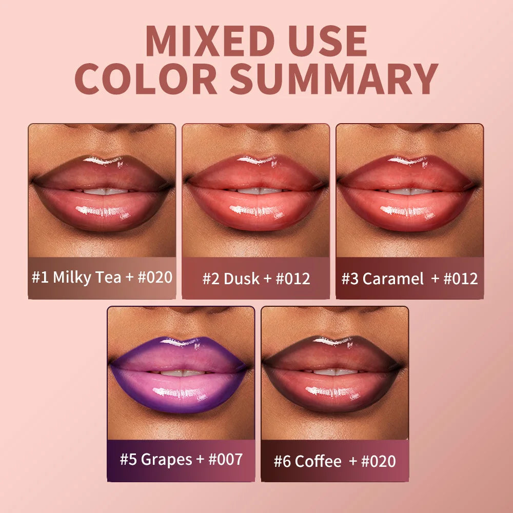 Lip Liner And Lip Gloss Set Hydrating Shine Lip Makeup Combo