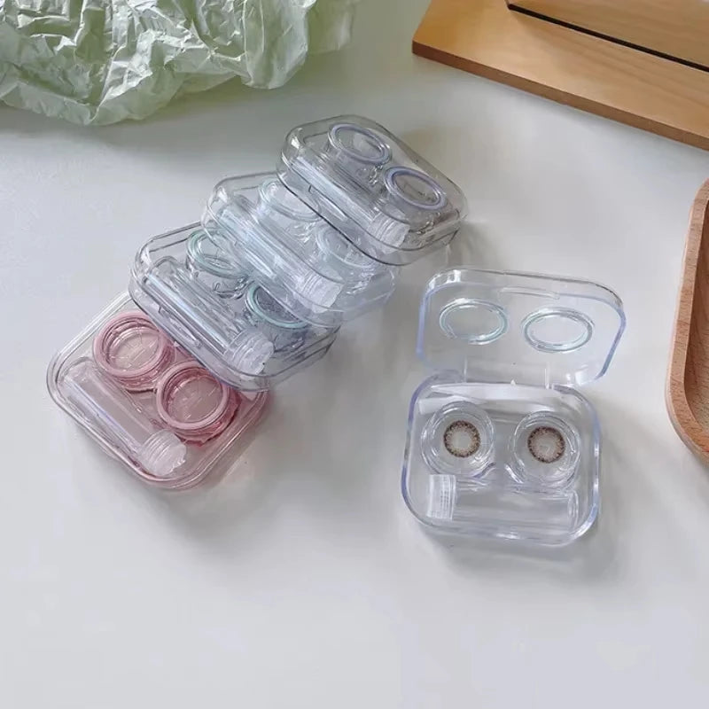 Portable Contact Lens Case Travel Storage Kit with Tweezer and Suction - 3