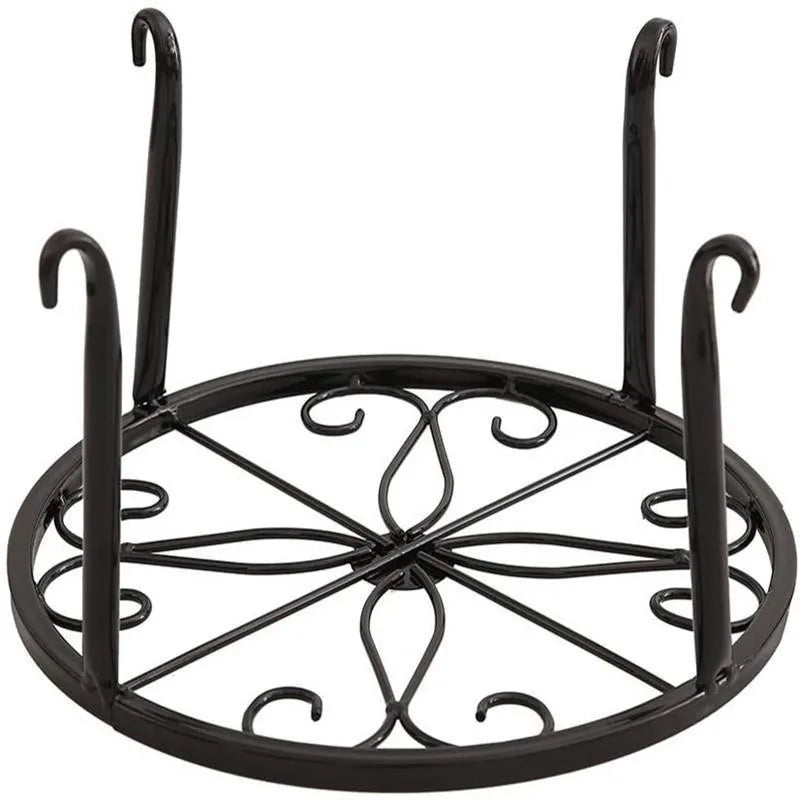 Floor Standing Iron Flower Pot Rack Indoor Balcony Plant Stand - 4