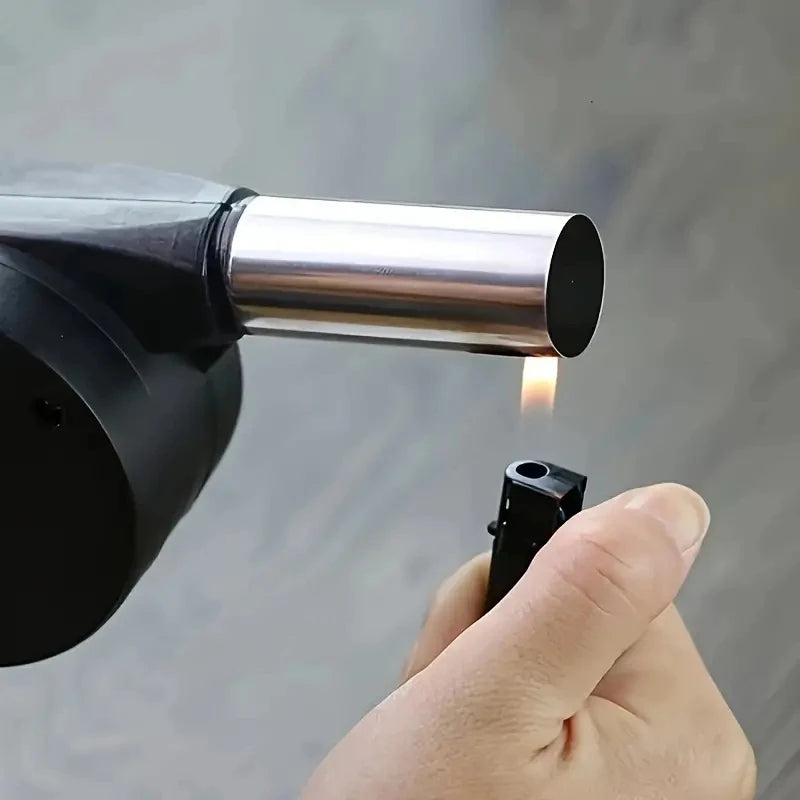 Portable BBQ Hand Blower Manual Air Fan for Charcoal Grill Fire Starter - 5