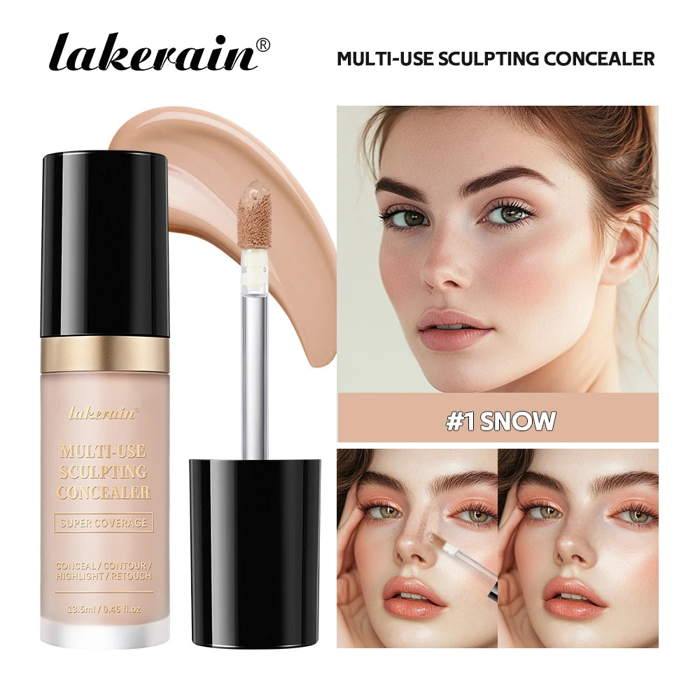 Lakerain Waterproof Concealer Matte High Coverage Liquid Foundation
