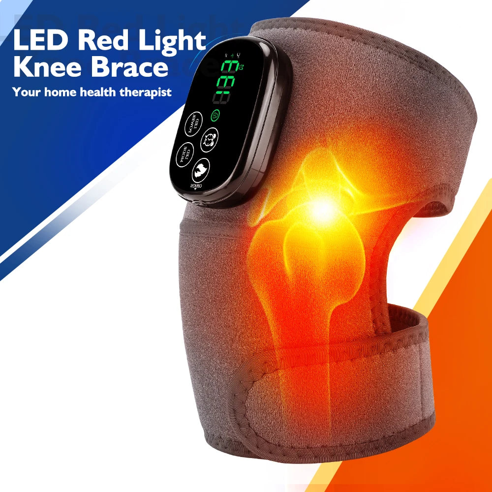 Cordless Heated Knee Wrap with Red Light and 4 Temp Settings