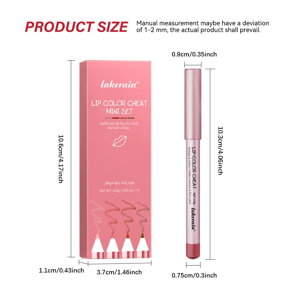 Matte Lip Pencil Waterproof Brown Lip Liner Stain
