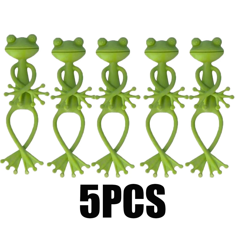 Frog Plant Support Stakes Climbing Vine Clips Garden Decorative Holders - 12