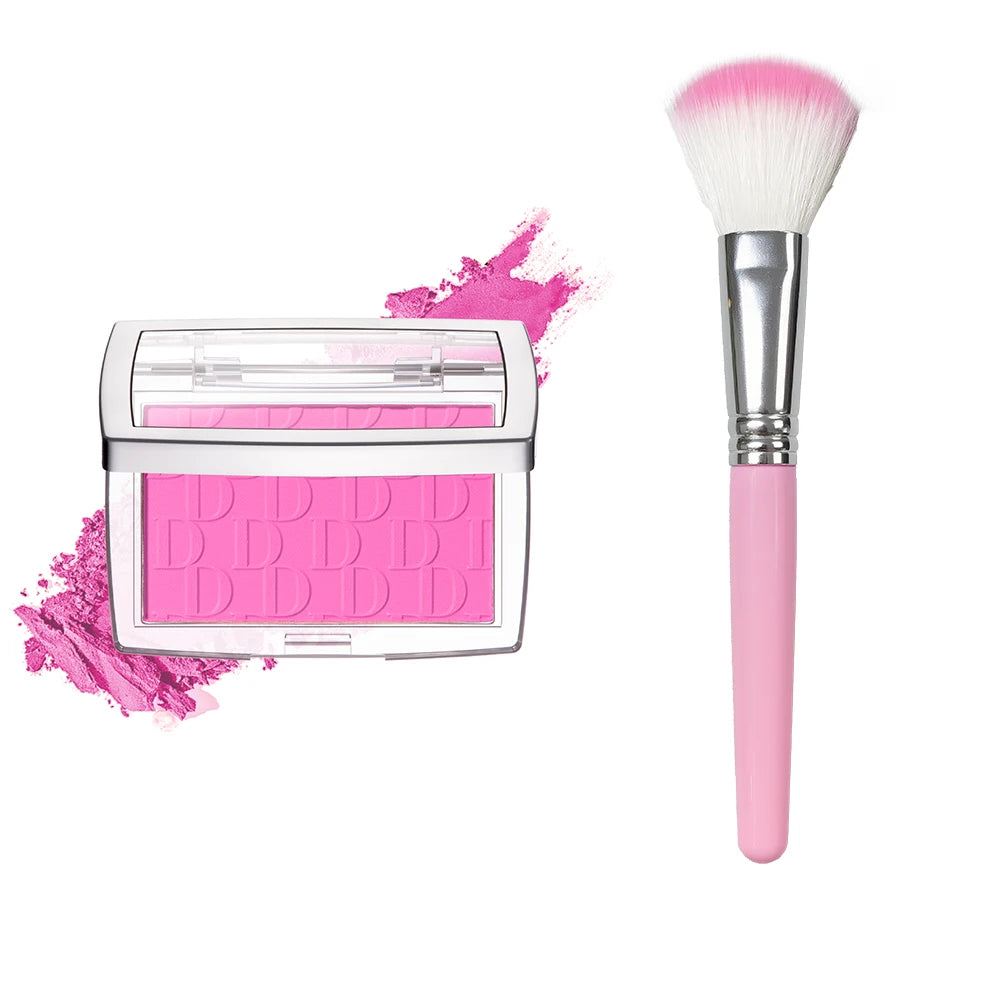 Matte Embossed Blush Palette and Brush Set