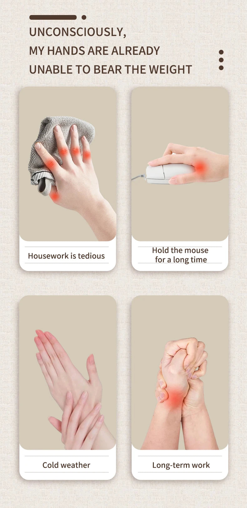 Wireless Hand Massager Airbag Compression Palm and Wrist Machine - 9