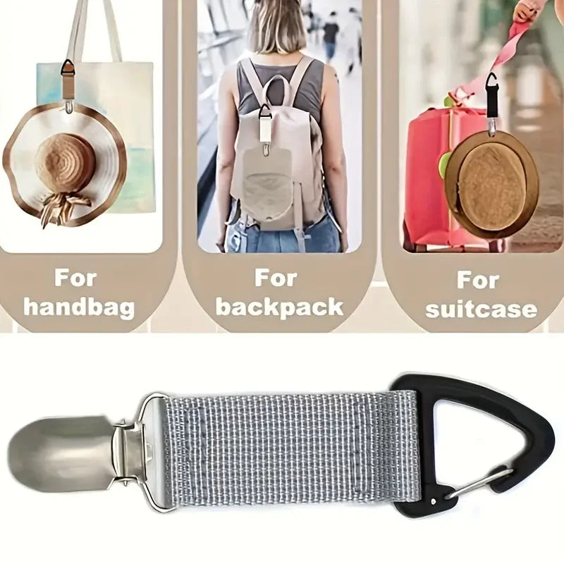 Portable Hat Clip for Travel Magnetic Hat Holder for Bags and Backpacks - 2