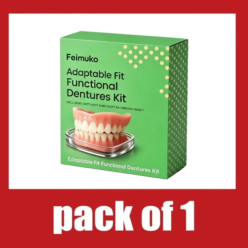 Soft Silicone Snap-On Dentures Natural Upper Lower Teeth Comfort Fit
