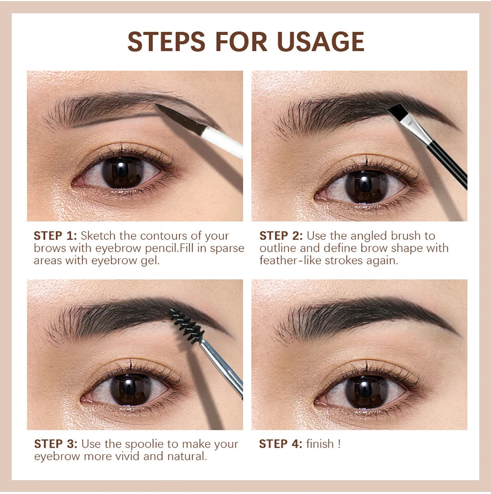 Waterproof Eyebrow Tint Gel Long Lasting Natural Look - 12