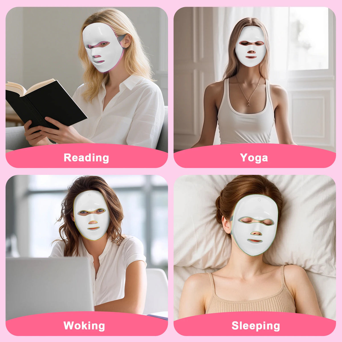 7 in 1 Cordless LED Photon Facial Mask Skin Rejuvenation Tool