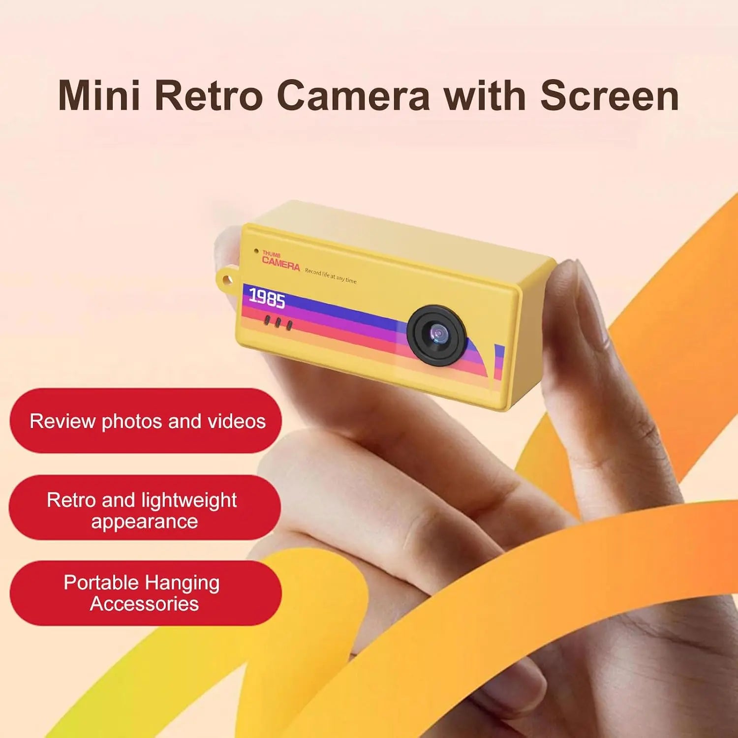 Mini Keychain Thumb Camera Retro Digital Video Recorder - 1