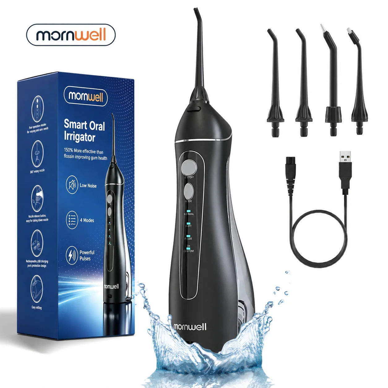 Cordless Water Flosser Dental Oral Irrigator Teeth Cleaner F18 - 1