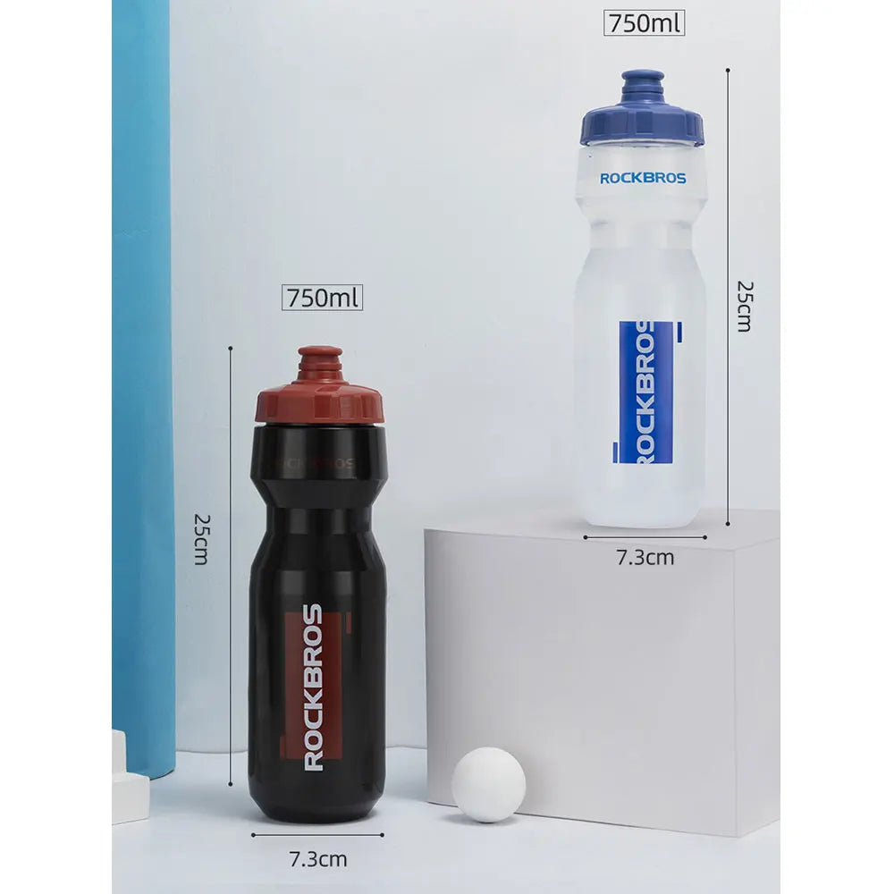 ROCKBROS Cycling Water Bottle and Bike Cage Set 750ml Sports Kettle