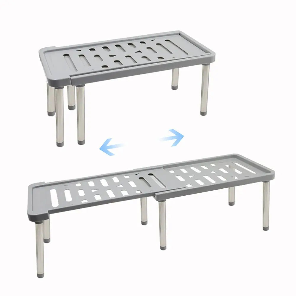 Retractable Kitchen Shelf Organizer Adjustable Counter Storage Rack