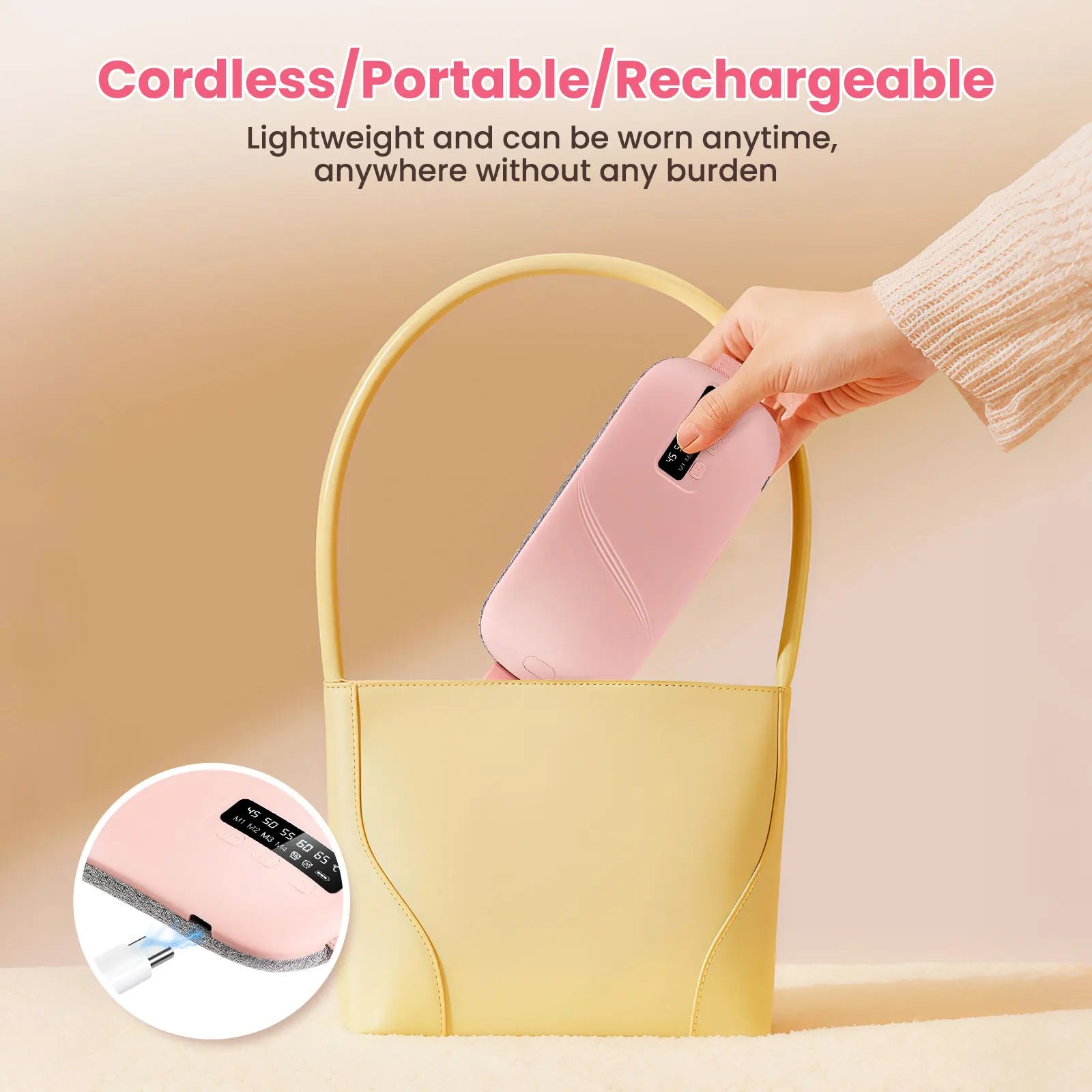 Cordless Menstrual Heating Pad Portable Abdominal Warmer Belt - 15