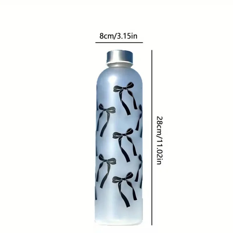 1000ml Frosted Floral Water Bottle BPA Free Large Sports Drink Cup - 11