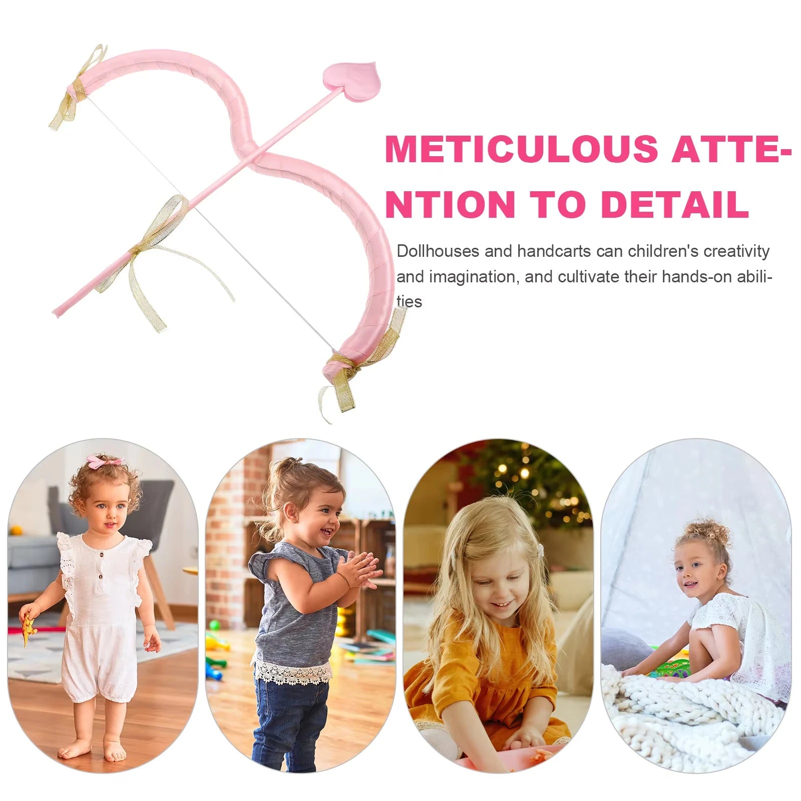 2pc Cupid Bow and Arrow Set Valentine Costume Cosplay Photo Props - 9