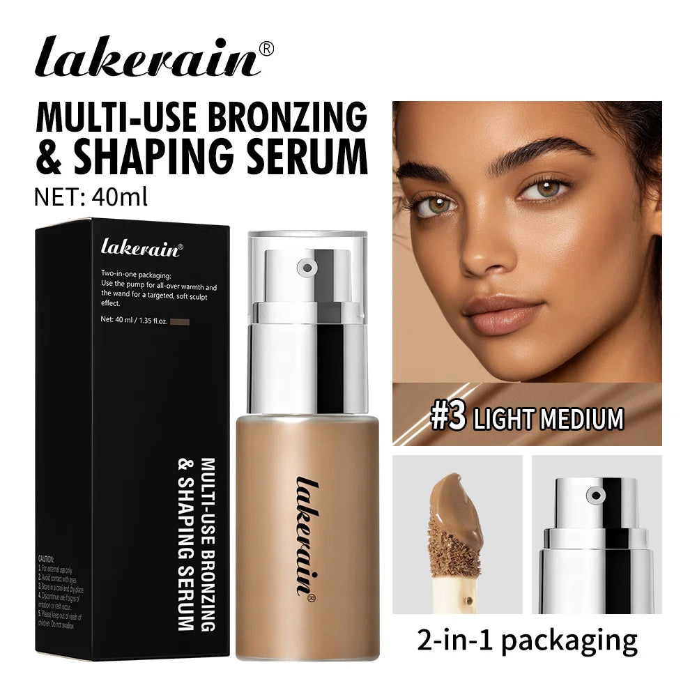 Multi-Use Liquid Foundation Bronzing And Shaping Serum Makeup
