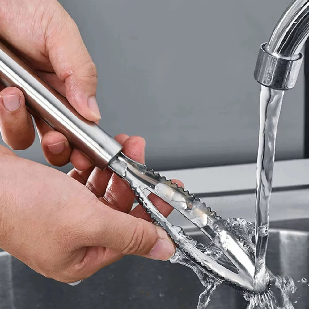 Stainless Steel Fish Scaler Scraper Kitchen Seafood Cleaning Tool - 4