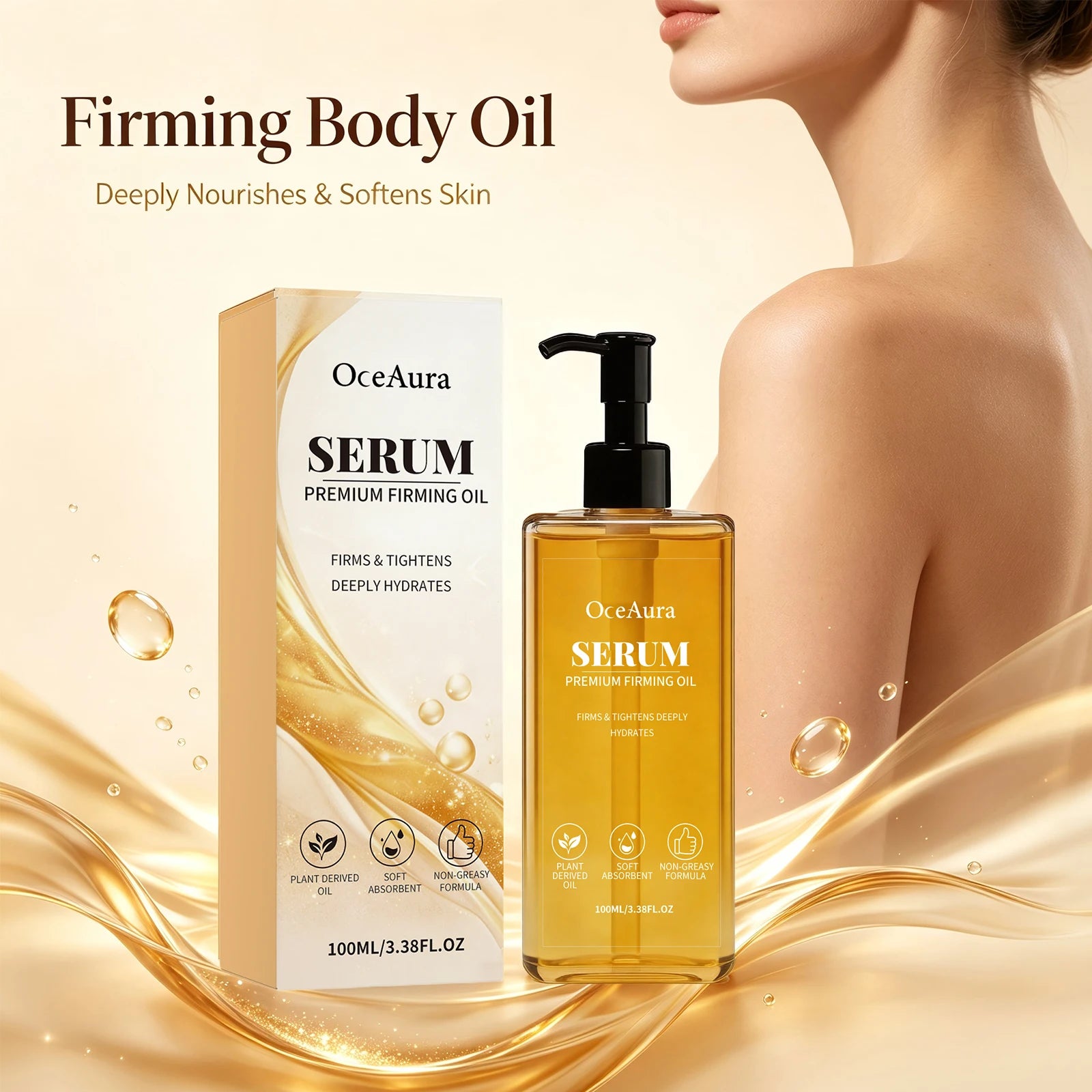 OceAura Firming Serum Oil Lifting Body Care Spa - 5