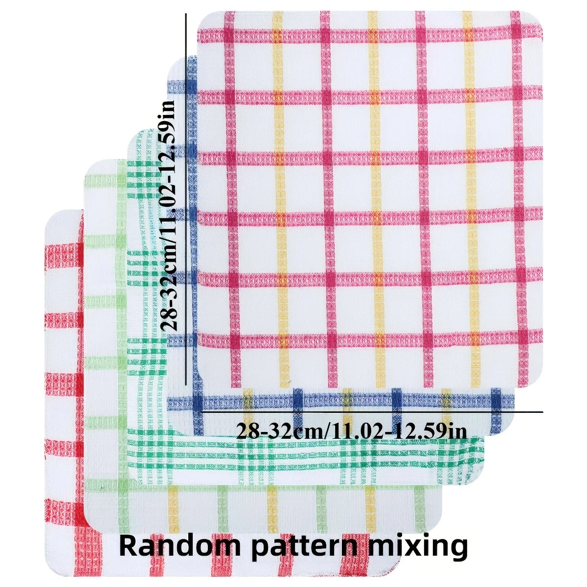 Waffle Weave Kitchen Towels Absorbent Dish Cloths Set for Cleaning - 6