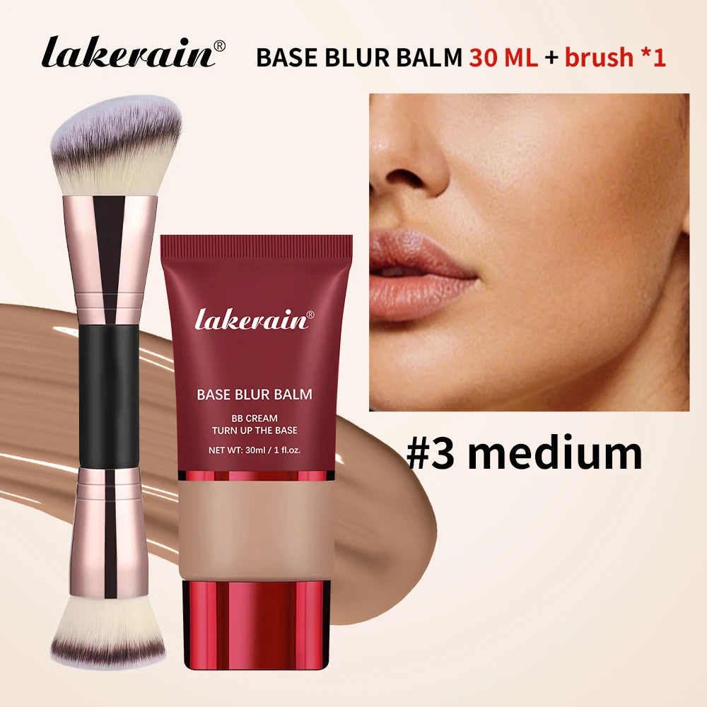 Liquid Foundation and Dual Brush Combo Matte Oil Control Makeup Set - 22