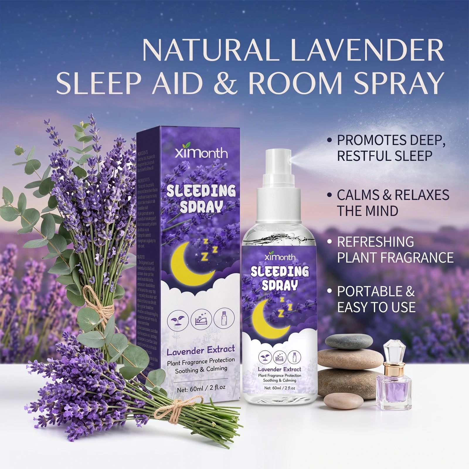 Lavender Sleeping Spray Calming Sleep Aid & Anxiety Relief Mist - 4