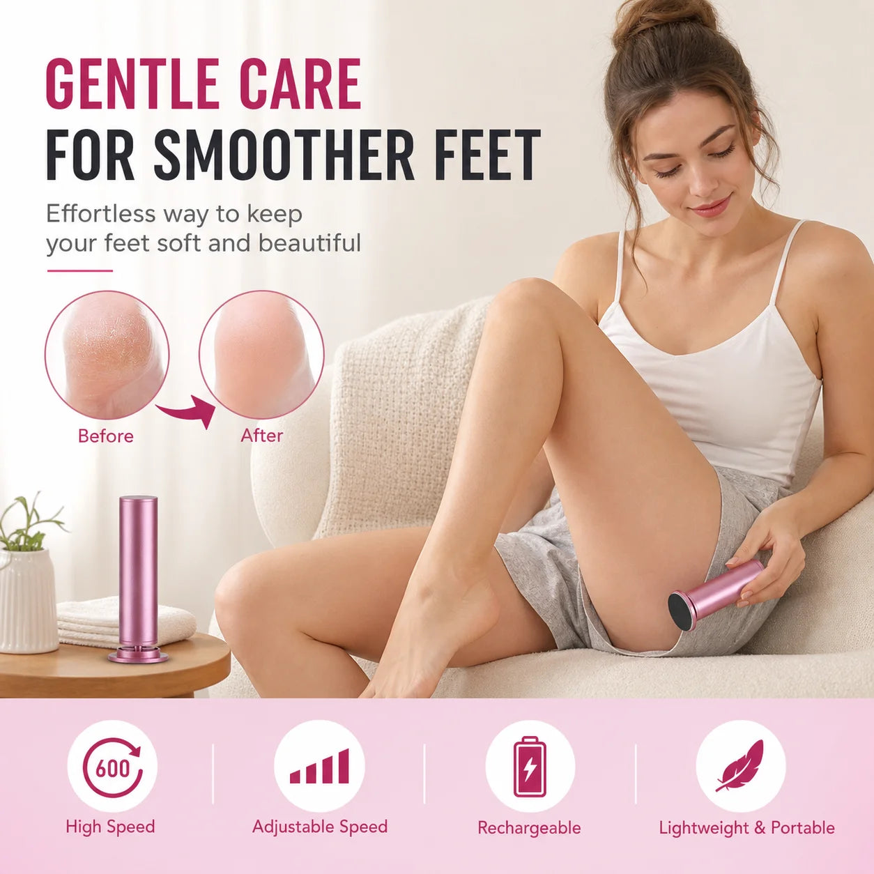 Electric Callus Remover USB Foot File Pedicure Tool - 7