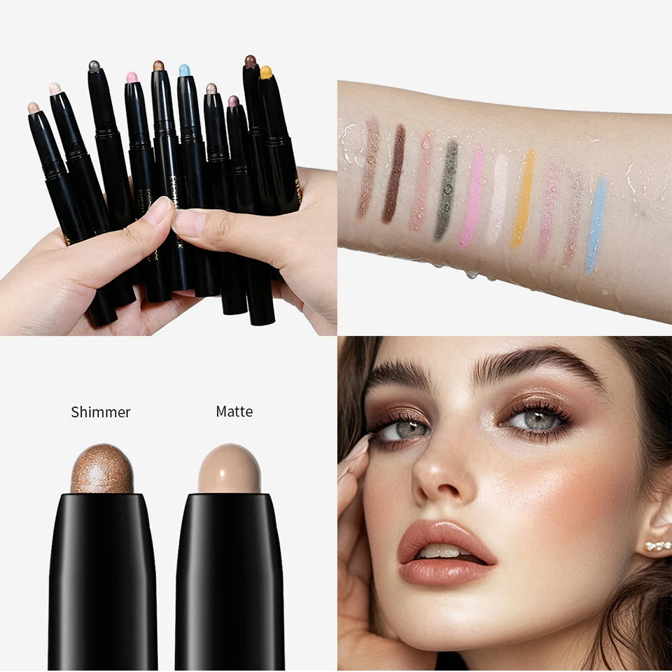 Longwear Crease Proof Eyeshadow Pencil Shimmer Matte Eye Shadow Pen - 17