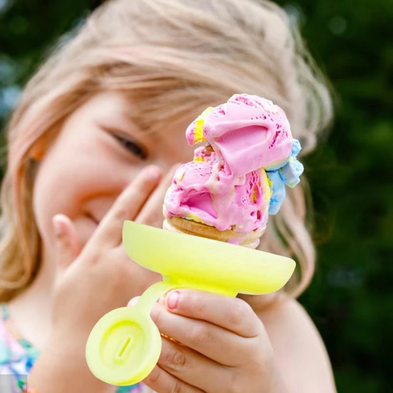 Drip Free Popsicle Holder Silicone Reusable Ice Cream Catcher for Kids - 13