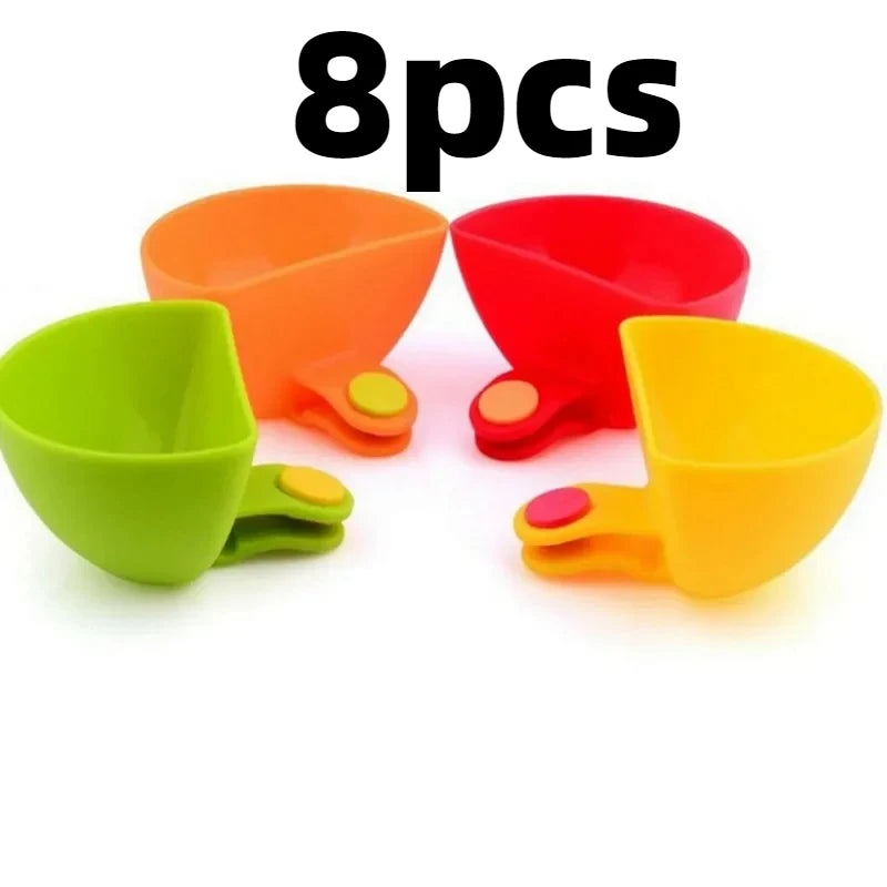 Dip Clip Bowls Set Plate Side Containers for Sauce and Seasoning - 12