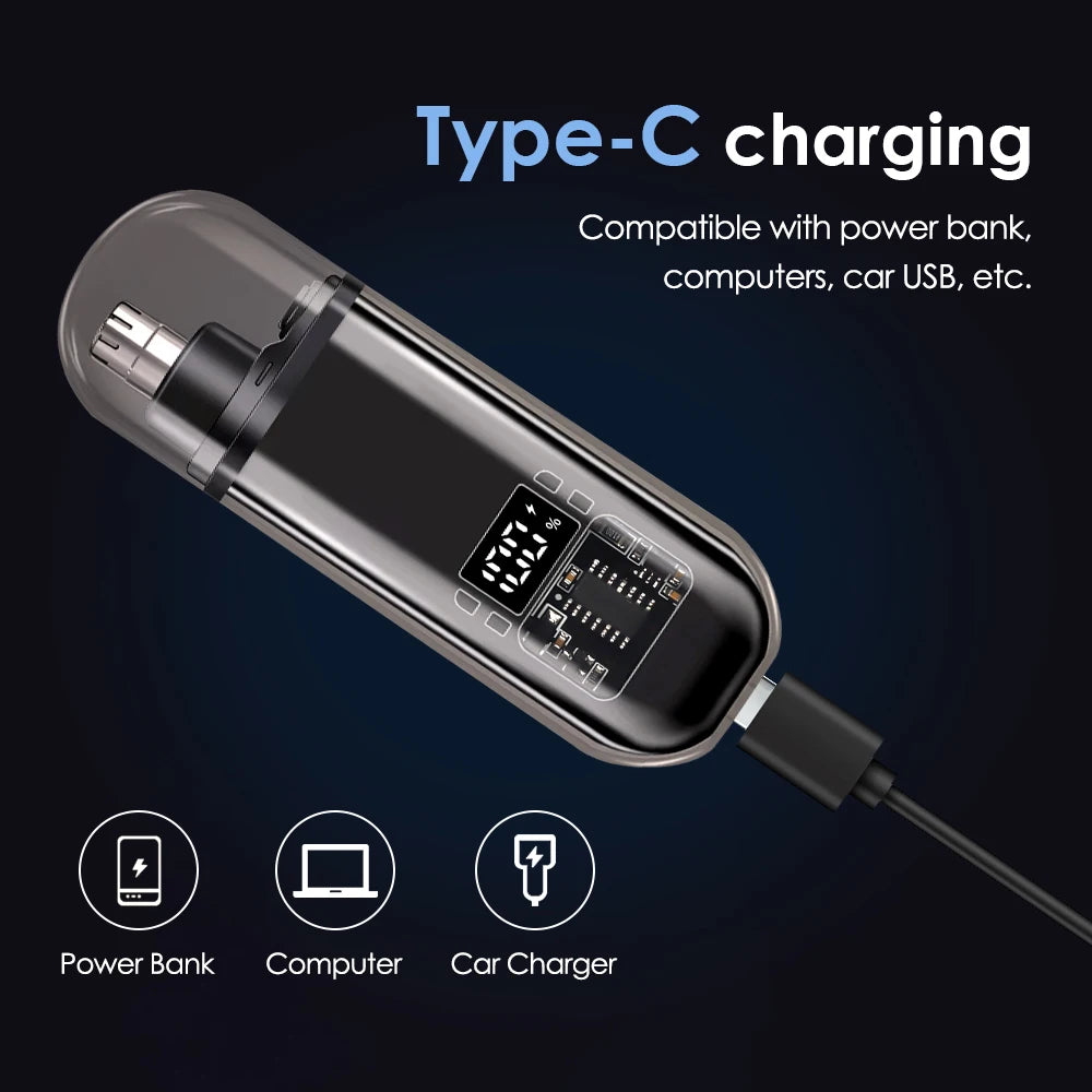 Electric Nose Hair Clipper Precision Trimmer USB Rechargeable - 11