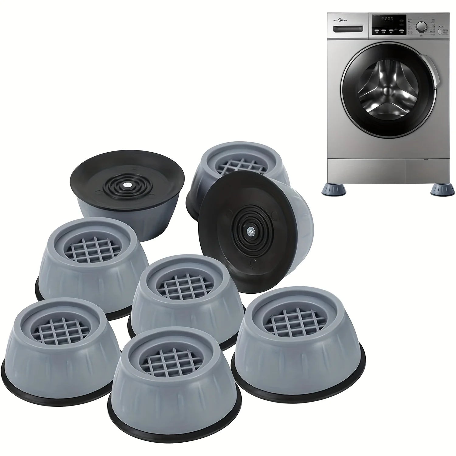 12PCS Anti Vibration Pads Washing Machine Feet Stabilizer Raiser Mat - 7