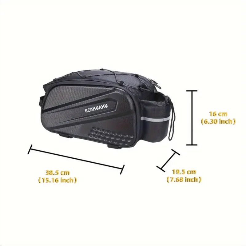 RZAHUAHU Waterproof Bicycle Rear Rack Bag 10L MTB Bike Tail Storage Pack
