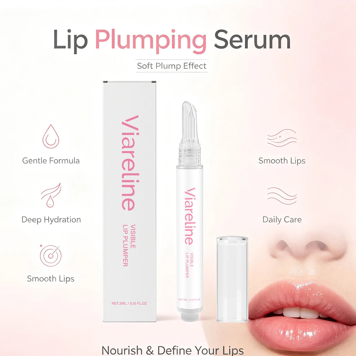 VIARELINE Hydrating Lip Plumper Gloss & Smoothing Serum