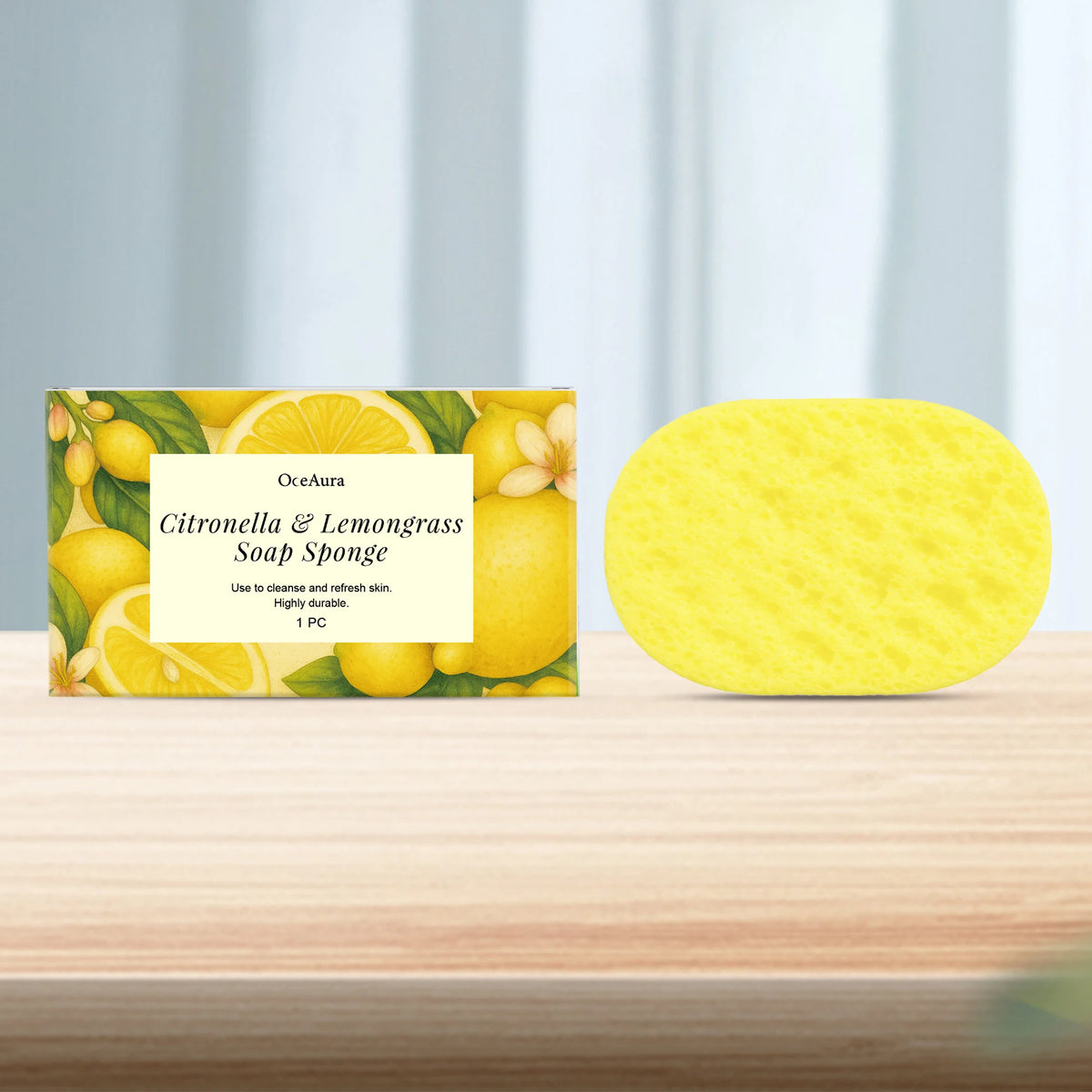 Lemongrass Lemon Exfoliating Bath Sponge Body Cleansing Tool