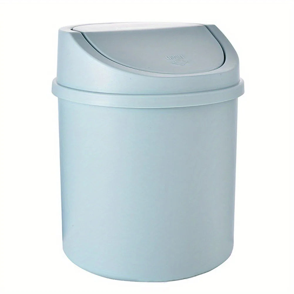 Mini Desktop Trash Can with Lid Small Waste Bin for Office and Home - 12
