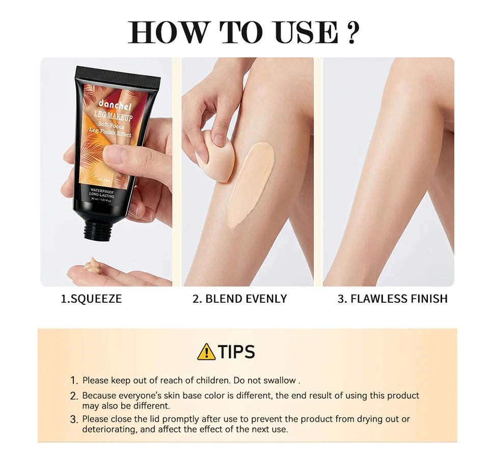 30ml Waterproof Leg Makeup Body Foundation Concealer - 15