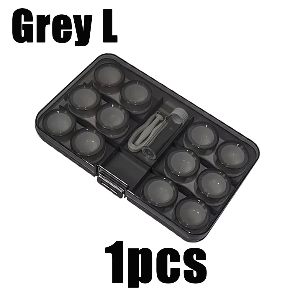 Portable Contact Lens Case Travel Storage Kit with Tweezer and Suction - 13